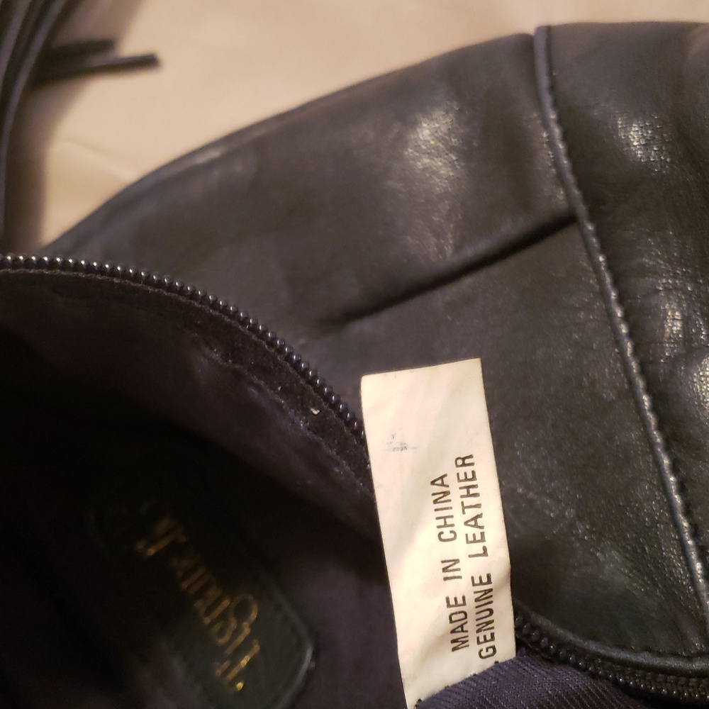 Tignanello Sling Leather Bag Dark Navy - Picture 7 of 8